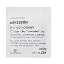 McKesson Benzalkonium Chloride Antiseptic Skin Wipes (Case of 1000)