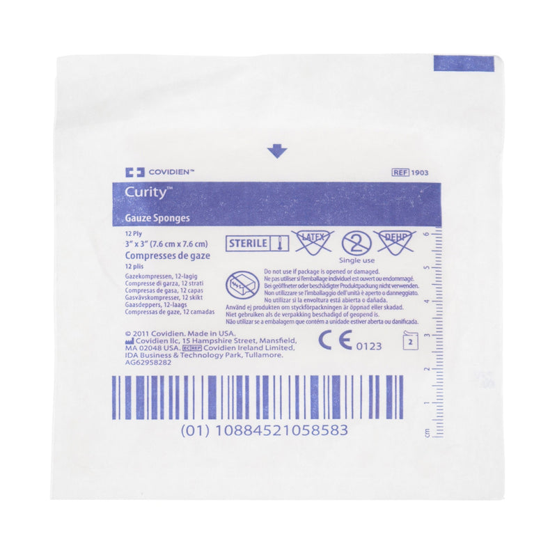 Cardinal Curity Sterile USP Type VII Gauze Sponge, 3 x 3 Inch, 12-Ply (1200/CS) 
