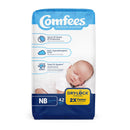 Attends Comfees Premium Baby Diapers, Unisex, Tab Closure, Newborn (Case of 168)
