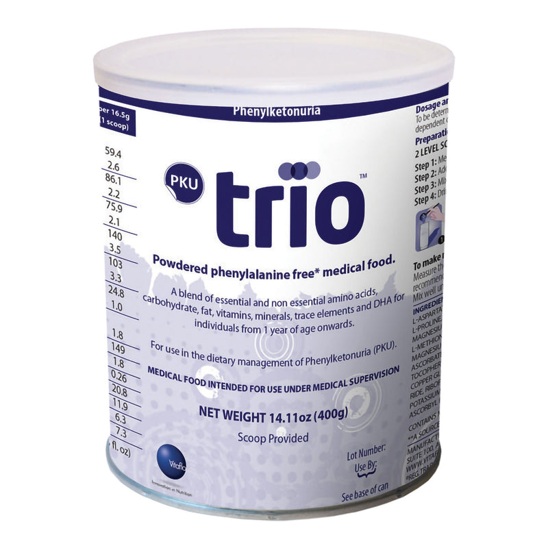 PKU trio Powdered Phenylalanine-Free Medical Food, Vanilla Flavor (Case of 6)