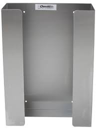 Glove Box Holder Wall Mounted 3-Box Capacity Silver Stainless Steel (Each)