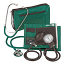 Combo ProKit Aneroid Sphygmomanometer Unit with Stethoscope, Green (Case of 20)