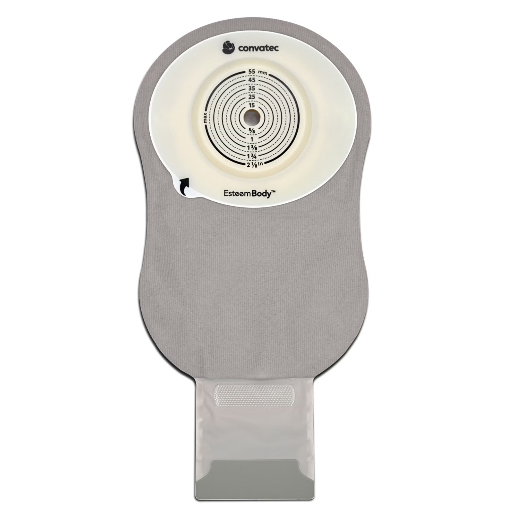 Ostomy Pouch Esteem Body One-Piece System 11 Inch Length Convex, Trim To Fit 10 to 45 mm Stoma Drainable (10/BX) 