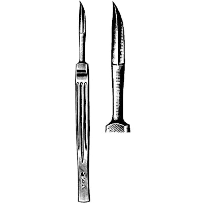 Sklar Joseph Double-Edged Nasal Knife - Curved, Large Sharp Tip - 41-1266