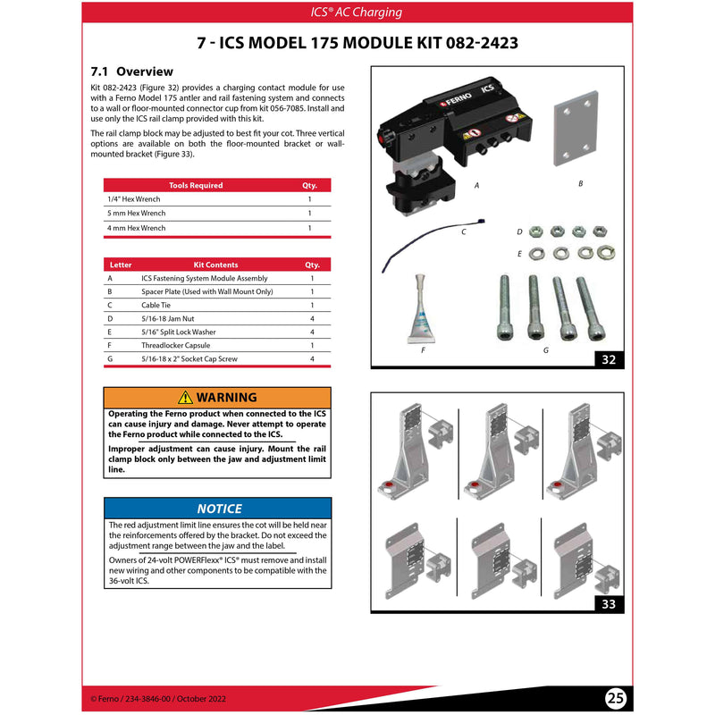 Ferno 175 Fastening System Module Kit