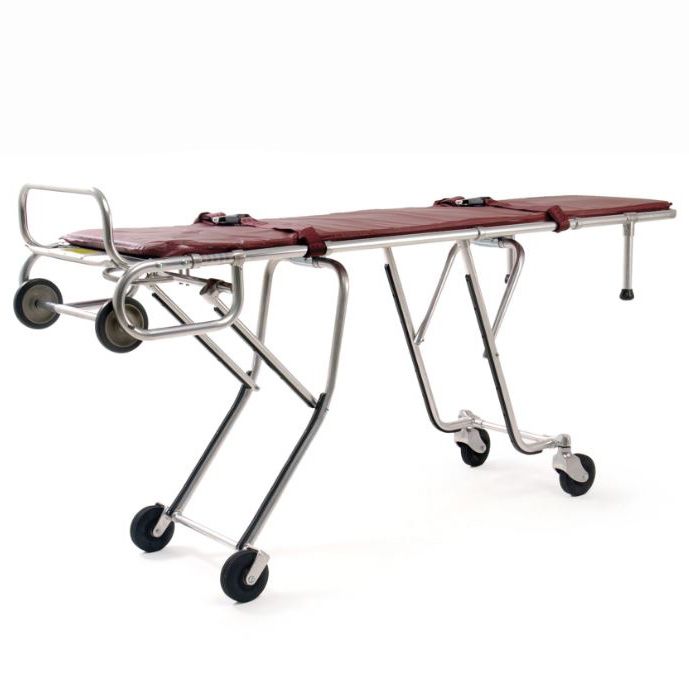 Ferno 24 Multi-Level Roll-In Style Mortuary Cot  With Side Arms and 2 Wheel locks