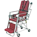 Ferno 28 Fernoflex Roll-In Chair Cot  Burgundy Mattress with Black Restraints