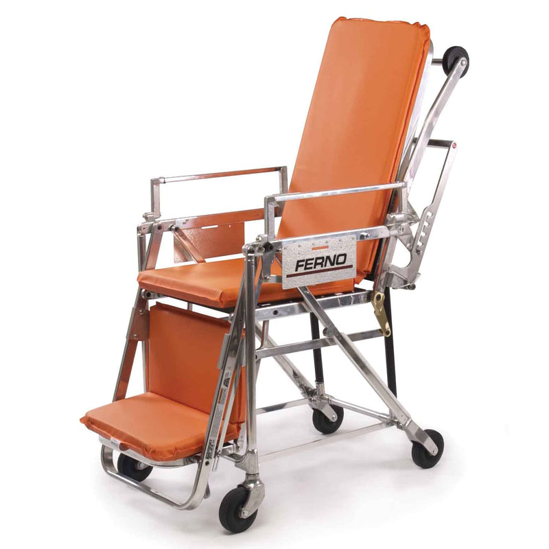 Ferno 28 Fernoflex Roll-In Chair Cot  Orange Mattress with Orange Restraints