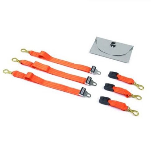 Ferno 436 Speed Clip Restraint  Plastic Buckle - 7 Feet - Set of 4 with Pouch