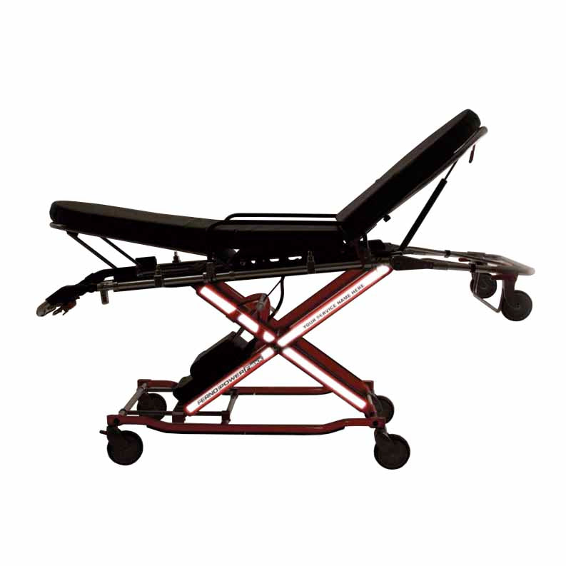 Ferno 56 POWERFlexx+ Powered Ambulance Cot - Reflective Labeling