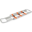 Ferno Model 65 Scoop Stretcher with orange restraints