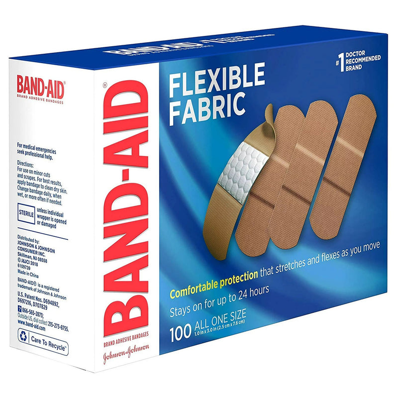 Kenvue Brands LLC Band-Aid Flexible Fabric Tan Adhesive Strip, 1 x 3 Inch (1200/CS)