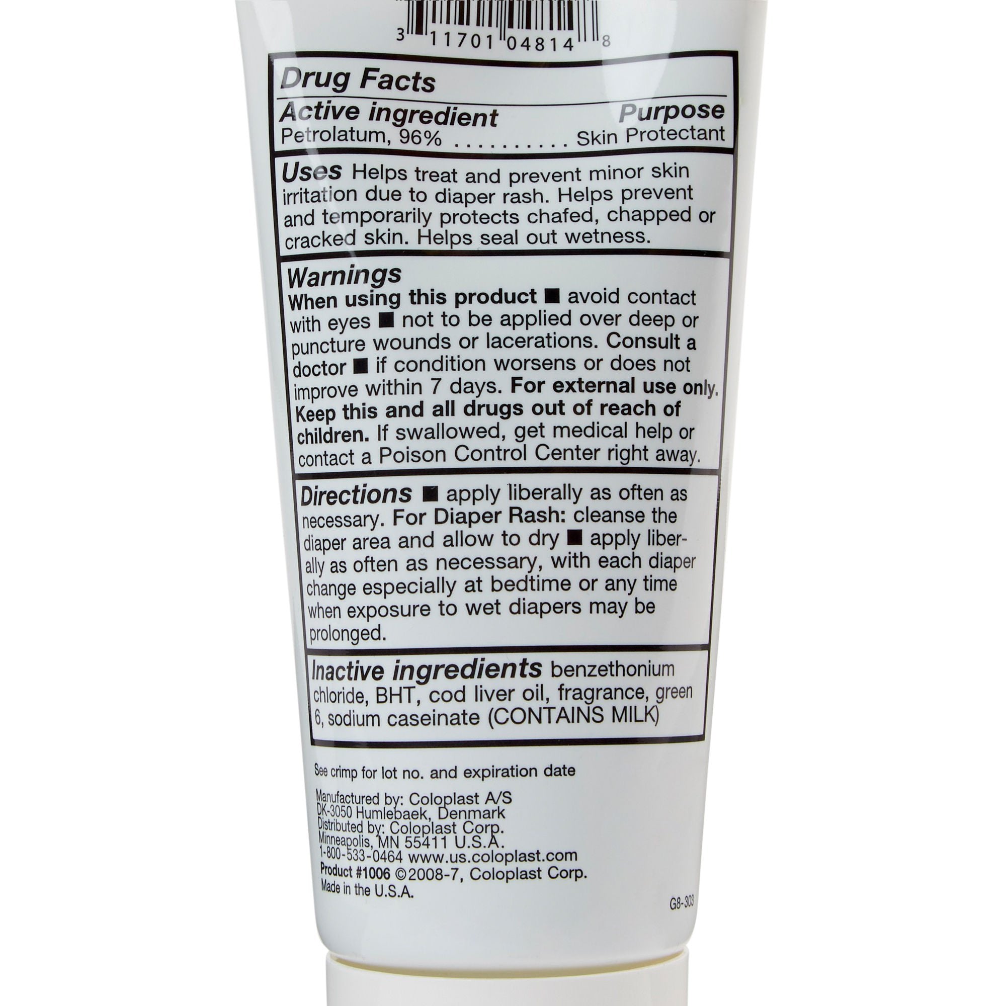 Baza Clear Moisture Barrier Ointment, CHG Compatible, Scented, 5-ounce tube (12/CS)
