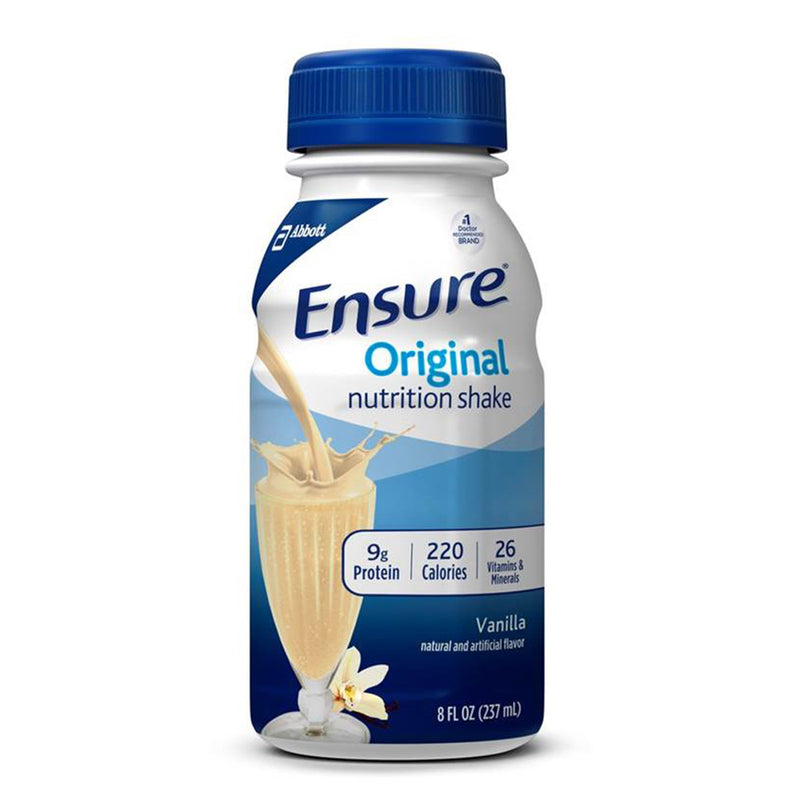Abbott Nutrition Ensure Original Nutrition Shake, Vanilla, 8-ounce bottle (16/CS)
