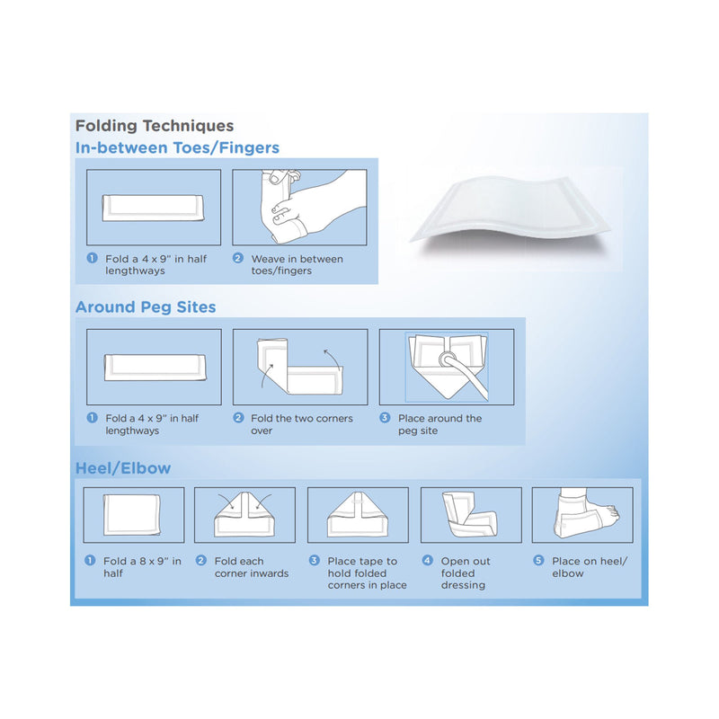 KerraMax Care Super Absorbent Dressing, 5 x 6 Inch (Carton of 10)