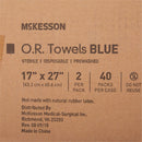McKesson Sterile Blue O.R. Towel, 17 x 27 Inch (Case of 40 Packs)