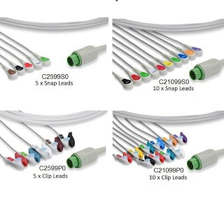 Fukuda Denshi One Piece ECG Cable  10-Leads-Clip