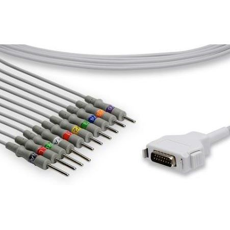 Fukuda Denshi One Piece EKG Cable  15-Pin - 10 Leads Needle