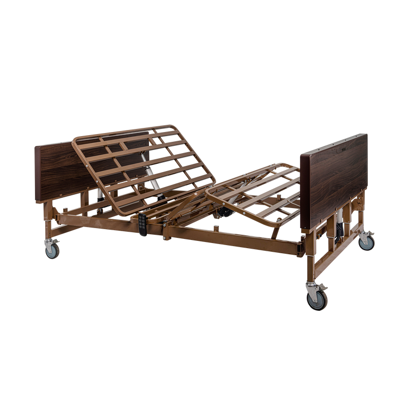 48" Bariatric HD Full Electric Home Care Bed with Half Length Bed Rail PARENT