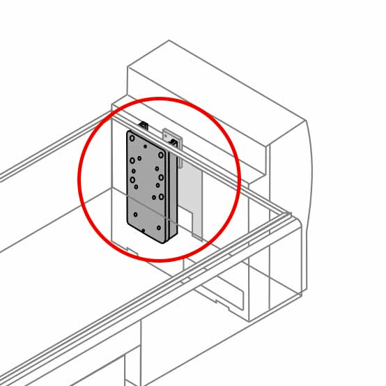 GE 7" Wall Channel with NAD Universal Mounting Plate