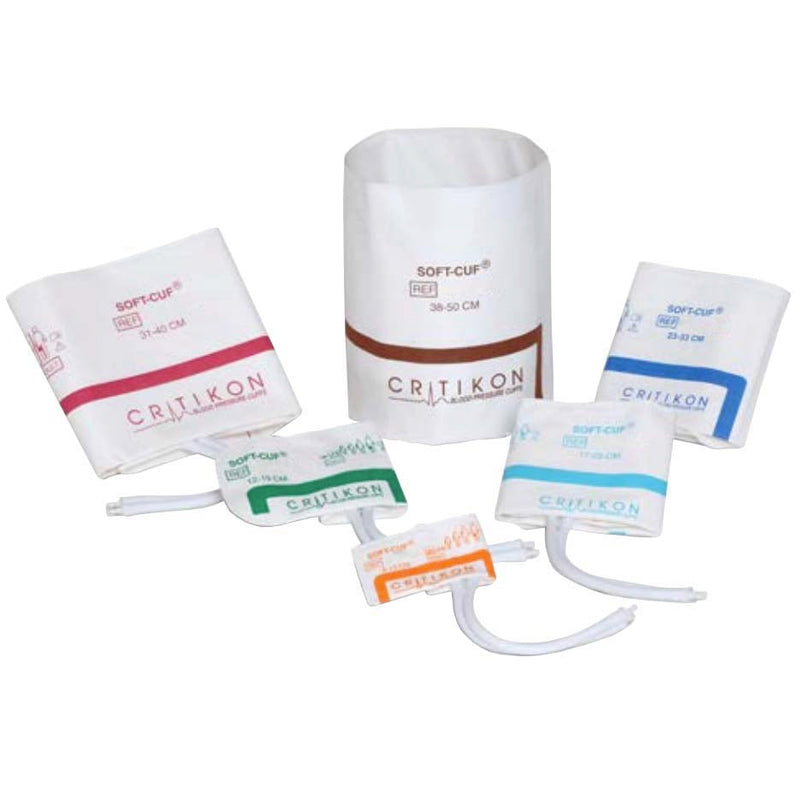 GE CRITIKON SOFT-CUF Blood Pressure Cuff with 1-Tube Bayonet Connector (20/Box)  Thigh 38-50 cm