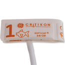 GE CRITIKON SOFT-CUF Neonatal Blood Pressure Cuff with 1-Tube Luer Connector - 3 to 6 cm
