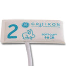 GE CRITIKON SOFT-CUF Neonatal Blood Pressure Cuff with 1-Tube Luer Connector - 4 to 8 cm