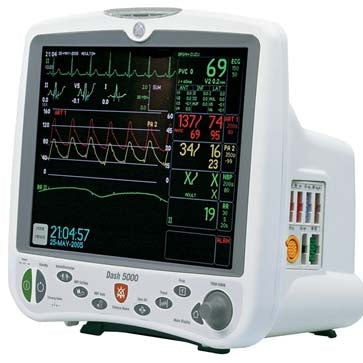 GE Dash 5000 Patient Monitor  With GE Ohmeda SpO2