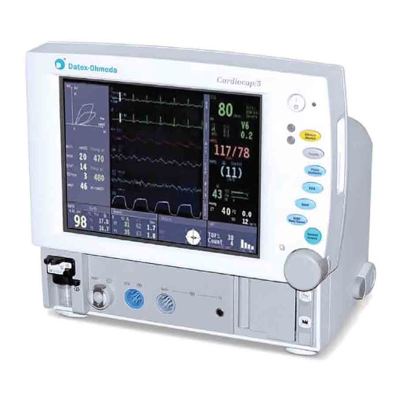GE Datex-Ohmeda Cardiocap/5 Patient Monitor  With 5 Agent Gas Analysis; Nellcor SpO2 (N-XNSAT)