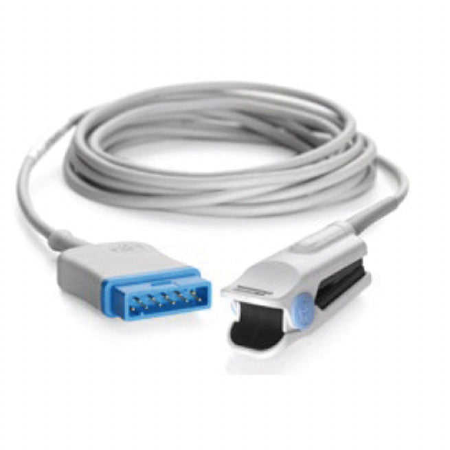 GE TruSignal Integrated SpO2 Reusable Sensor  GE - Adult Finger - 2m