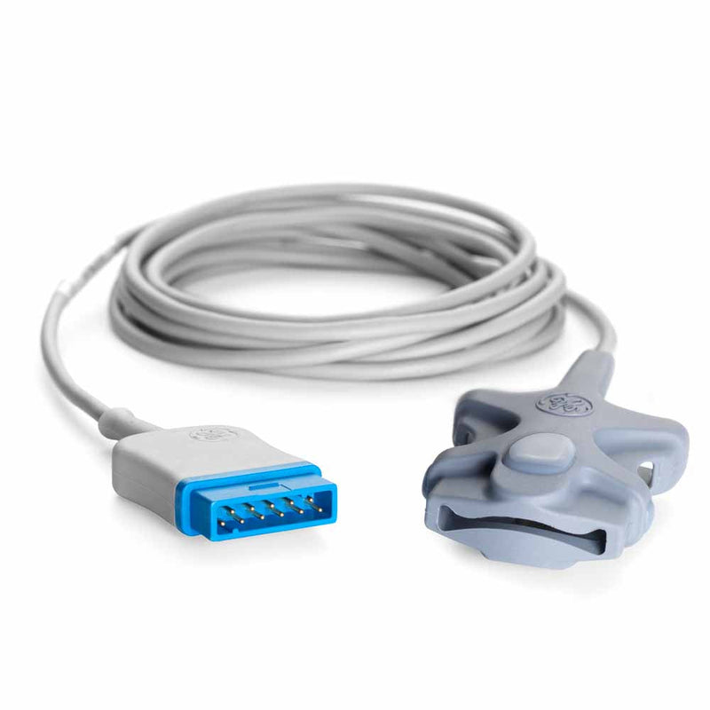 GE TruSignal Integrated SpO2 Reusable Sensor  GE - Adult Finger Tip - 4m