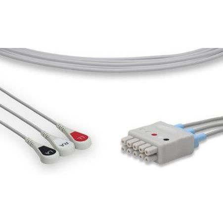 GE Ultrasound ECG Leads  3 Leads Snap for Vivid Systems