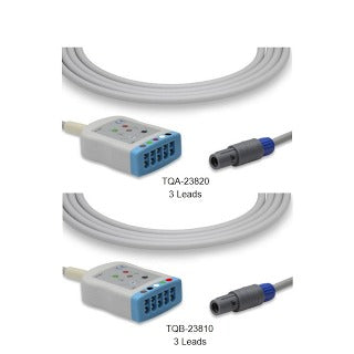 GE Ultrasound ECG Trunk Cable  3 Leads, for GE Logiq P6 and P6 Pro