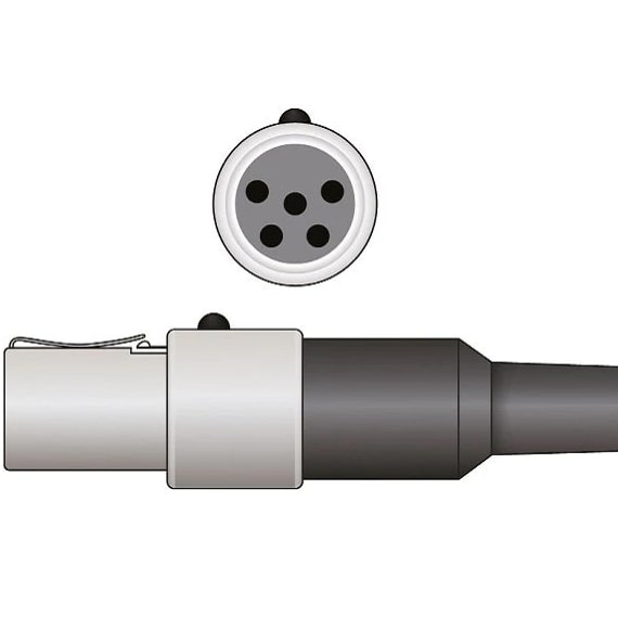 Generra/PaceTech Compatible Direct-Connect SpO2 Sensor distal connector illustration