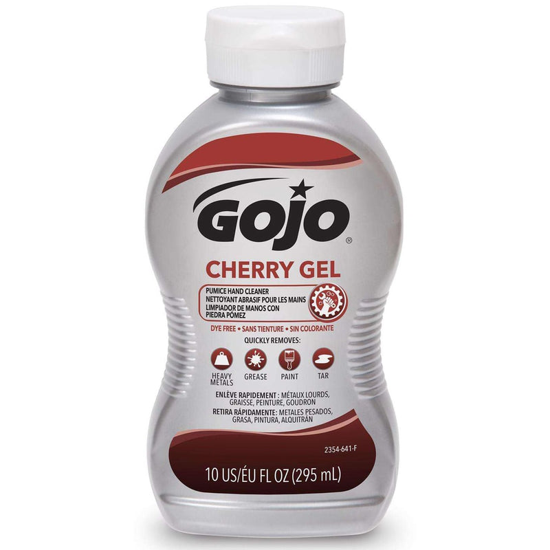 GOJO Cherry Gel Pumice Hand Cleaner  10 fl oz Squeeze Bottle (8/Case)