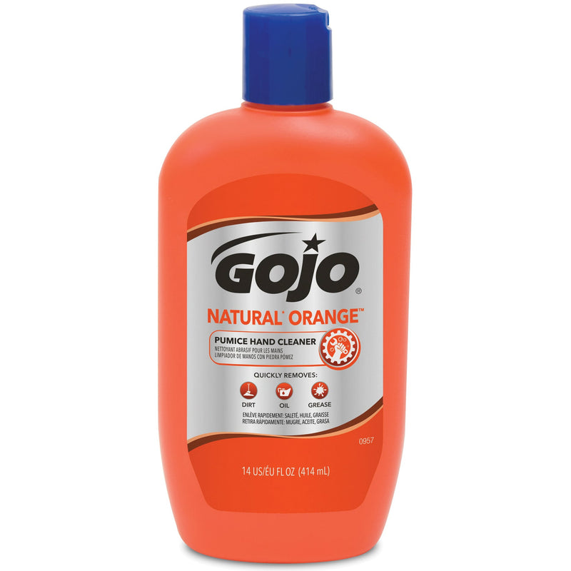 GOJO NATURAL ORANGE Pumice Hand Cleaner  14 fl oz Bottle (12/Case)