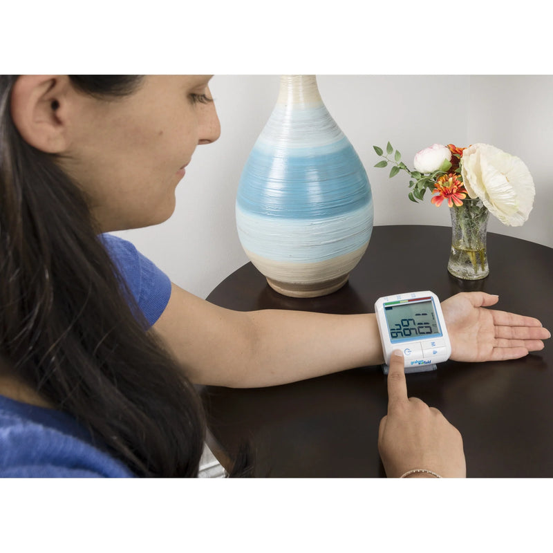 Graham-Field Advanced Wrist Blood Pressure Monitor in use