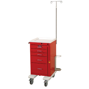 Harloff 3245B-EMG Five Drawer Emergency Mini Cart - Breakaway Lock, Specialty Package  Yellow