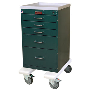 Harloff 3245K Five Drawer Anesthesia Mini Cart with Keylock  Yellow