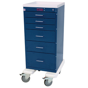 Harloff 3256K Six Drawer Anesthesia Mini Cart - Keylock  Yellow