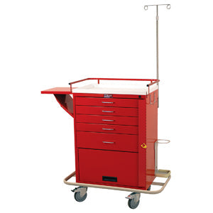 Harloff 6403 Classic Tall 5 Drawer Emergency Cart with Breakaway Lock, Specialty Package  Yellow