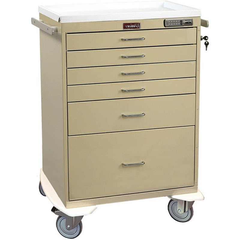 Harloff 7450E 6 Drawer Anesthesia Cart  Yellow
