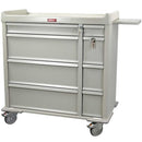 Harloff AL600PC Aluminum Punch Card Medication Cart  Electronic Lock and Specialty Package - Yellow