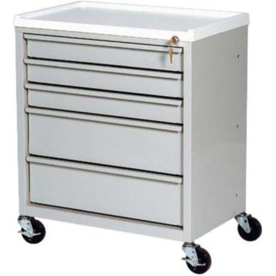 Harloff Five Drawer Economy Treatment Cart  Yellow