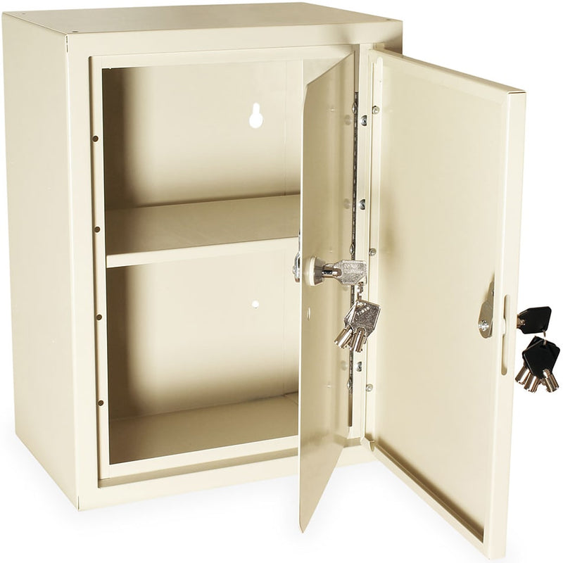 Harloff Medium Narcotics Cabinet with Double Door and Double Lock with Doors Open