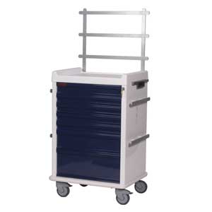 Harloff MR7K-MAN MR-Conditional 7 Drawer Anesthesia Cart with Key Lock, Specialty Package  Yellow