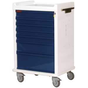 Harloff MR7K MR-Conditional 7 Drawer Anesthesia Cart with Key Lock, Standard Package  Yellow