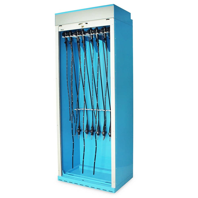 Harloff SC8036 Scope Storage Cabinet - Tambour Door & Drying Package  Hammertone Silver