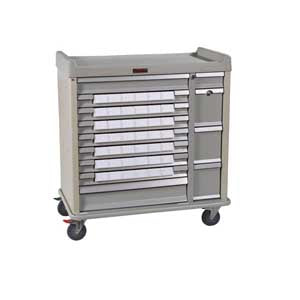 Harloff SL42BIN3 Standard Line 42 Bin Med-Bin Cart with Lock Choice  Specialty Key Lock, Yellow