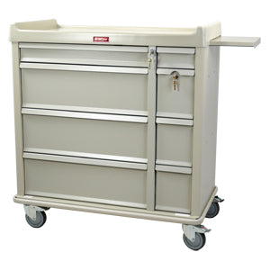 Harloff SL600PC Standard Line 600 Dual Column Punch Card Medication Cart  Specialty, Proximity E-Lock, Yellow